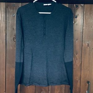 Armani 100% Merino Wool Henley Sweater